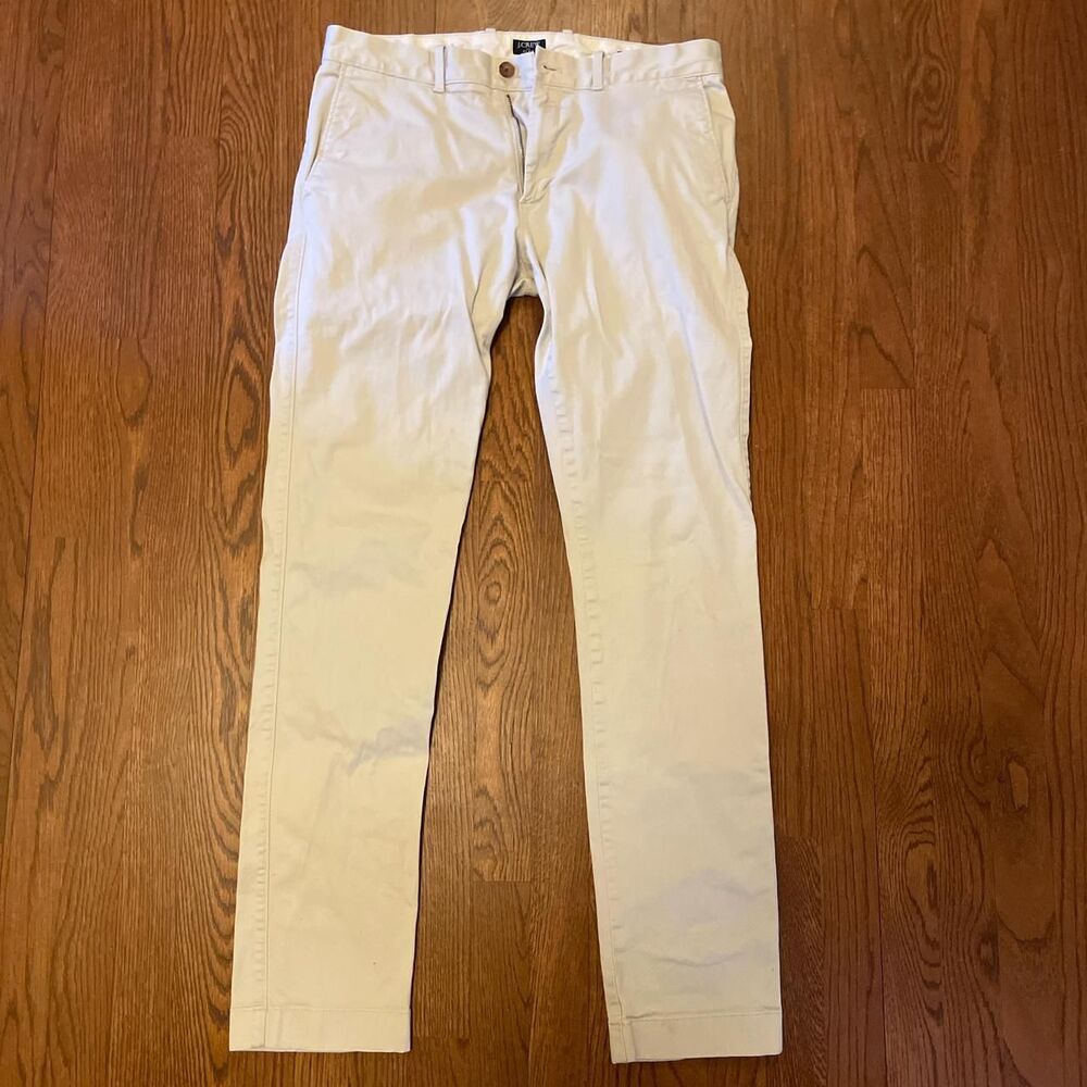 Jcrew Men's Cream and Tan Trousers